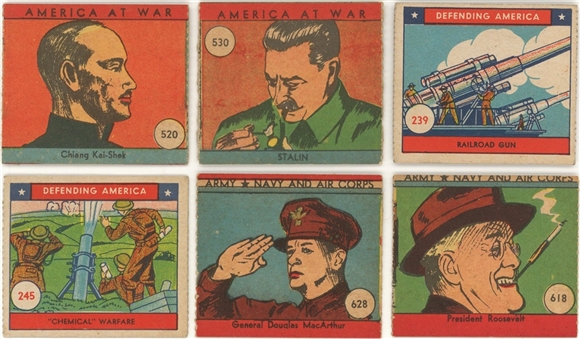 1940s "R"-Gum Cards Strip Cards Complete Sets Trio (3 Different)
